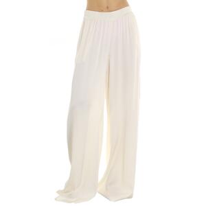 PANTALONE IN VISCOSA PANNA